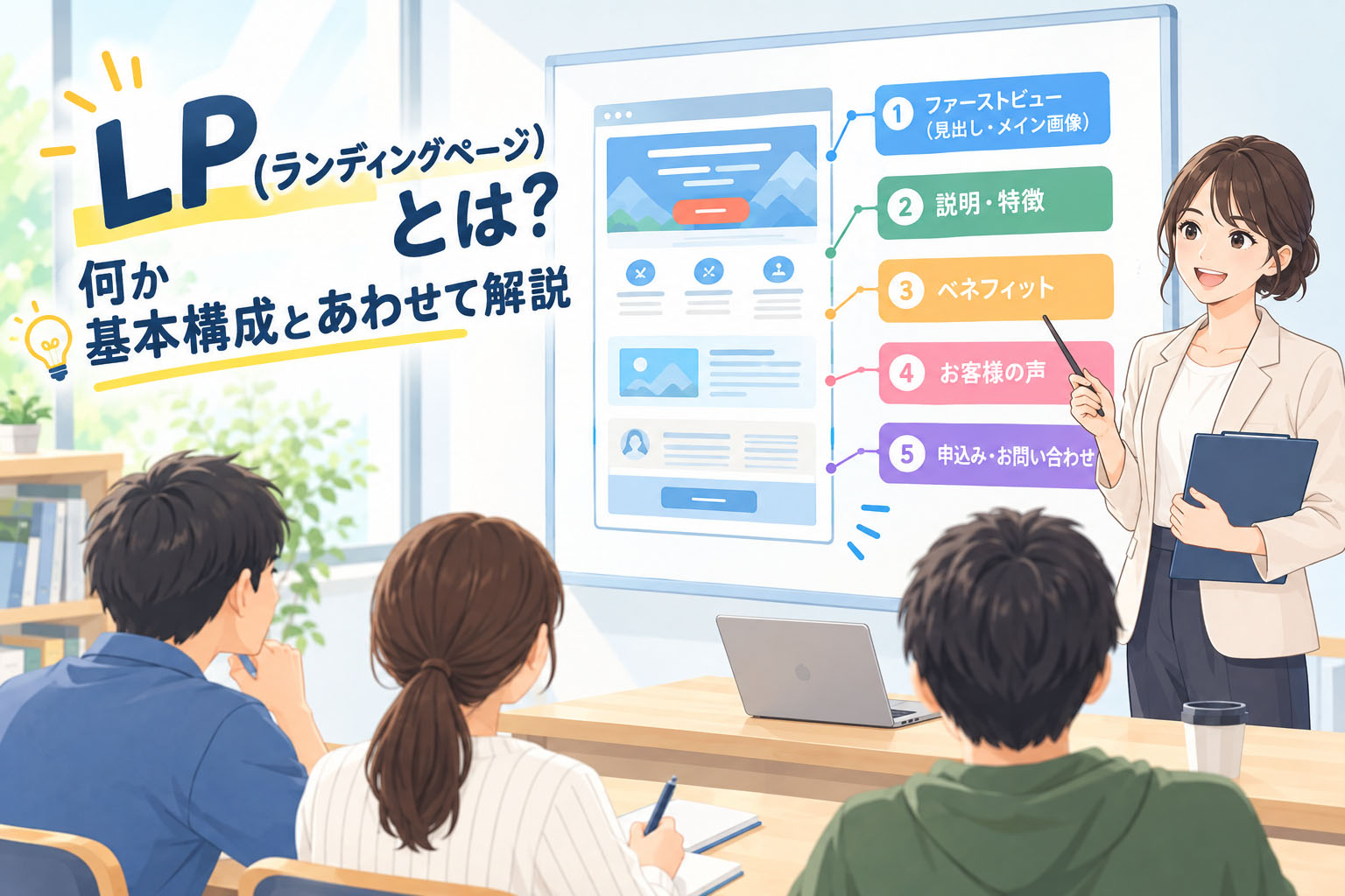 LP(ランディングページ)とは?何か 基本構成とあわせて解説