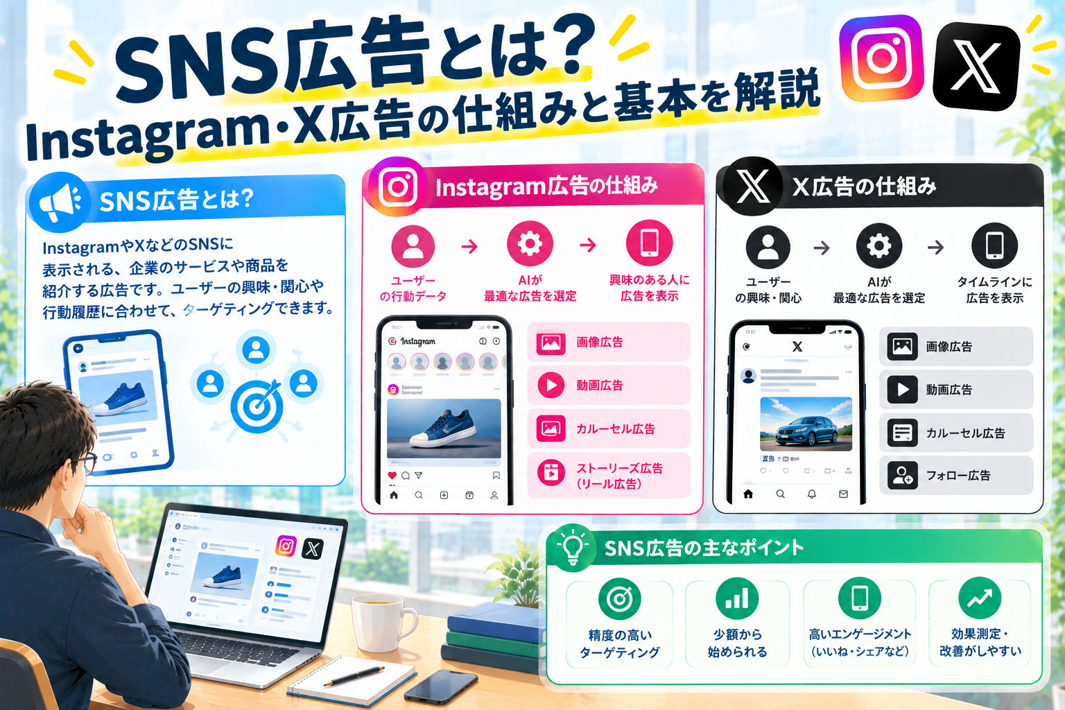 SNS広告とは?Instagram・X広告の仕組みと基本を解説
