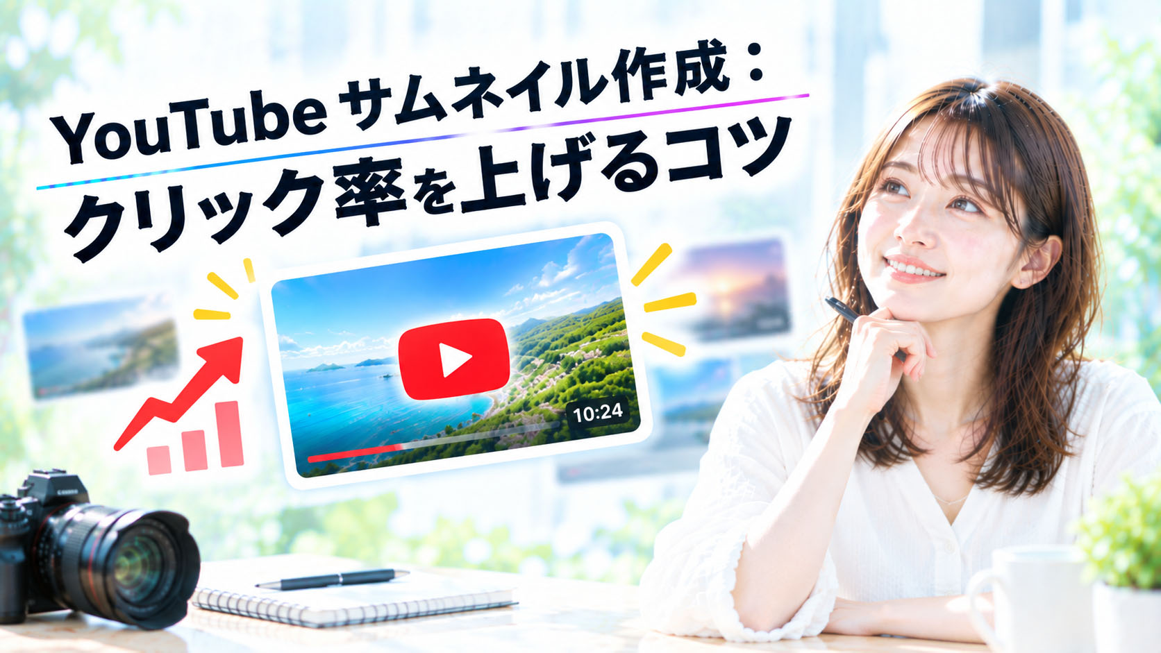 YouTubeサムネイル作成：クリック率を上げるコツ