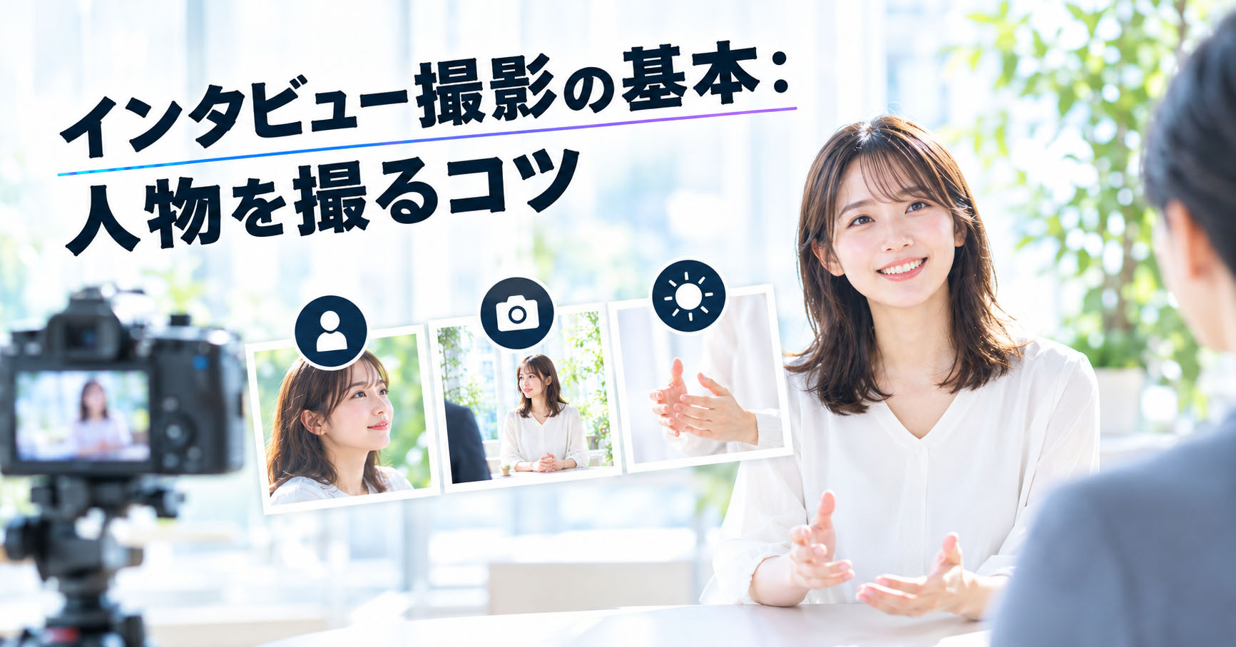 インタビュー撮影の基本、人物撮影のコツ