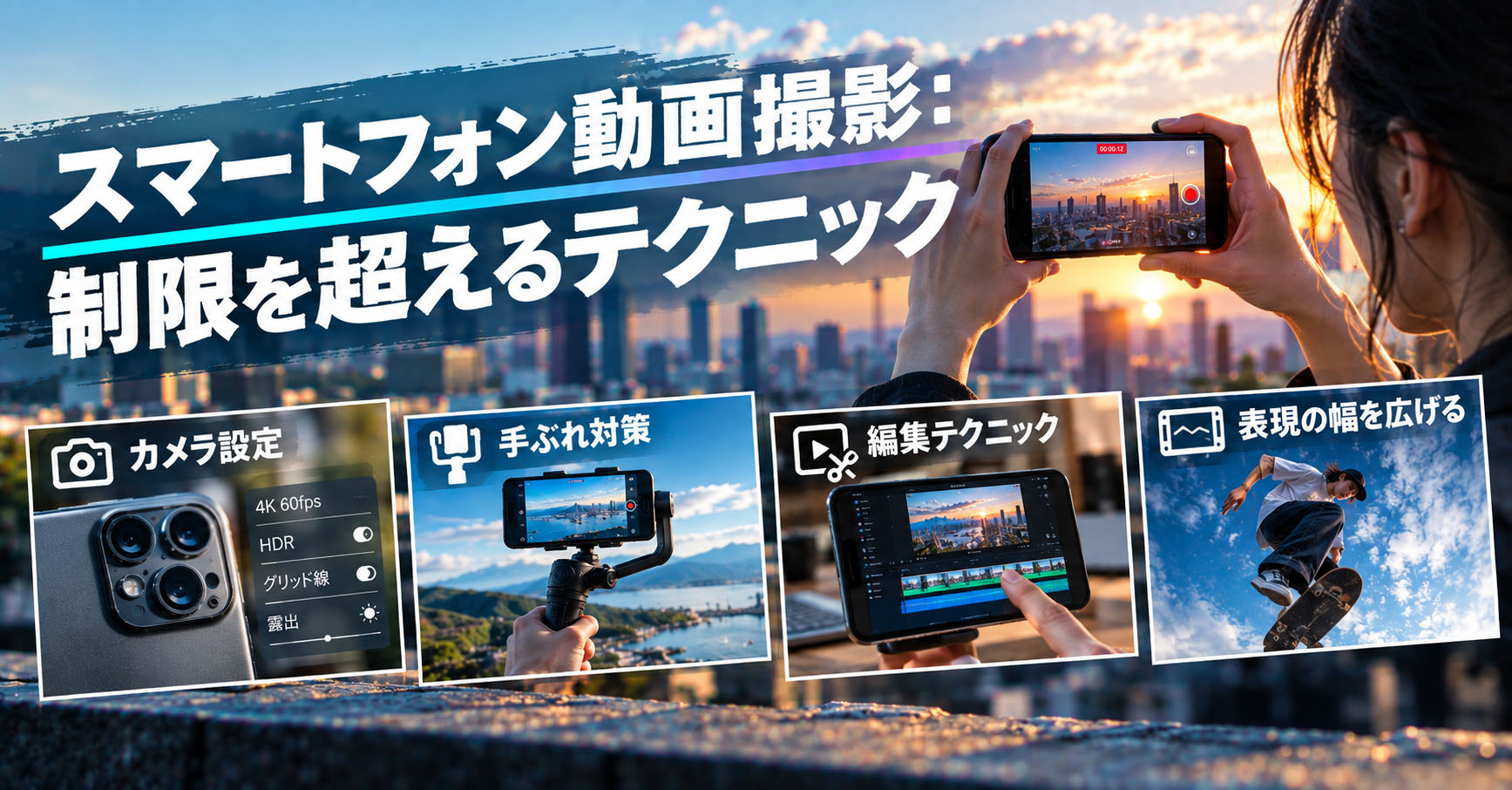 スマートフォン動画撮影：制限を超えるテクニック