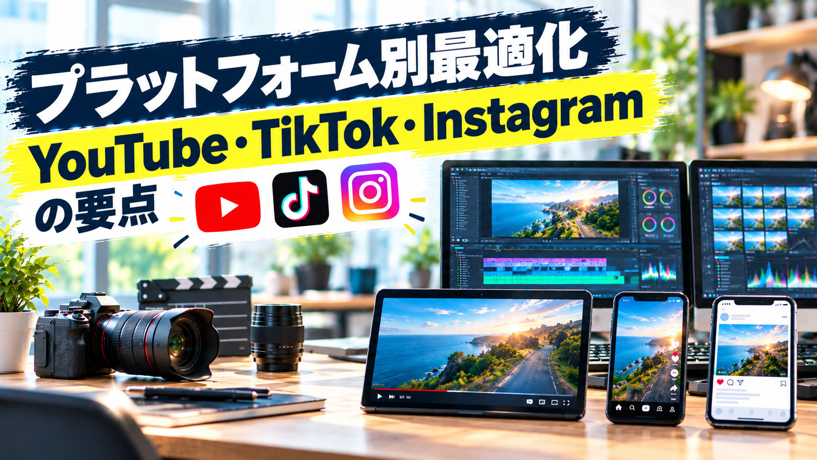 プラットフォーム別最適化：YouTube・TikTok・Instagramの要点
