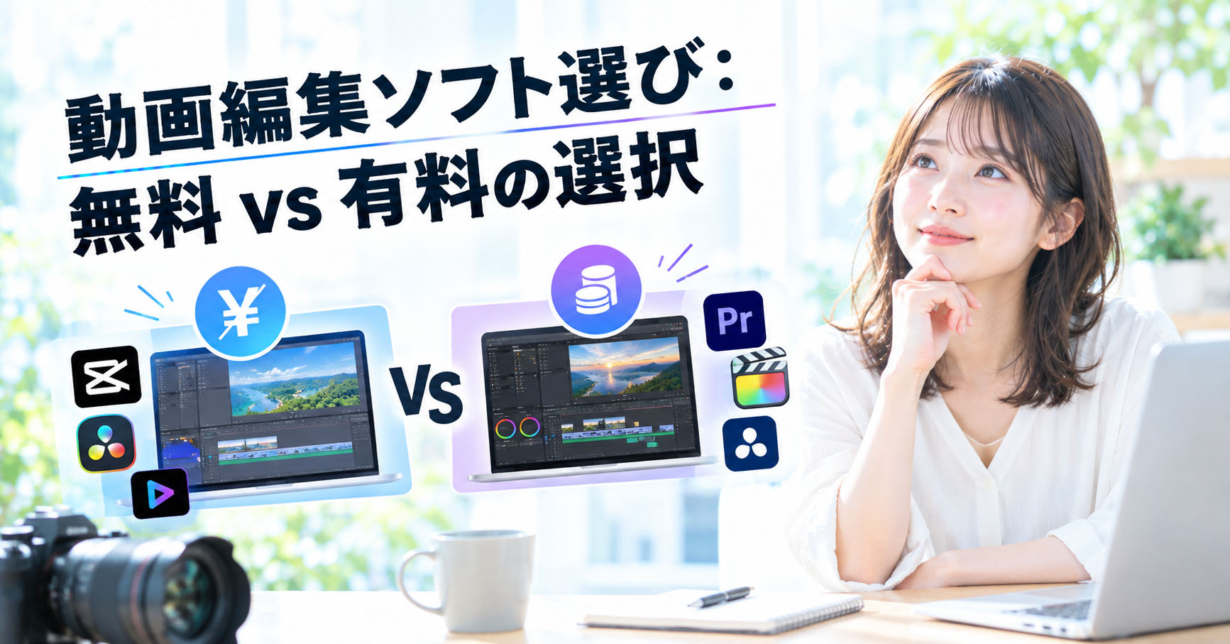動画編集ソフト選び：無料-vs-有料の選択