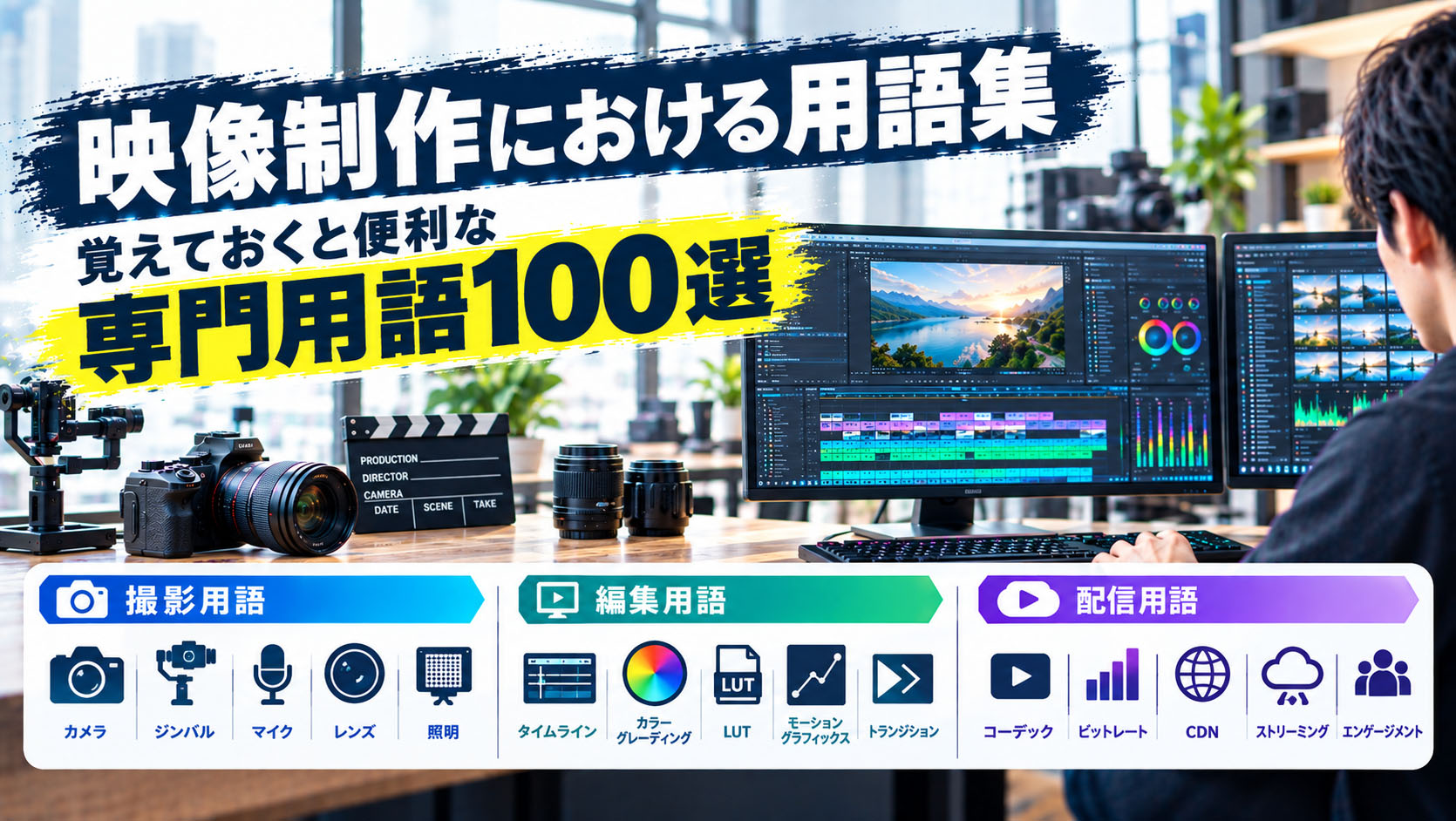 映像制作における用語集：覚えておくと便利な専門用語100選
