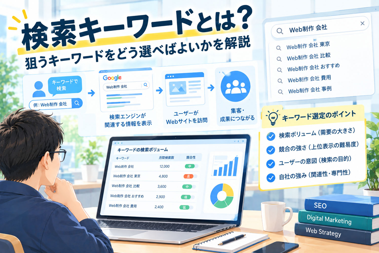 検索キーワードとは?狙うキーワードをどう選べばよいかを解説