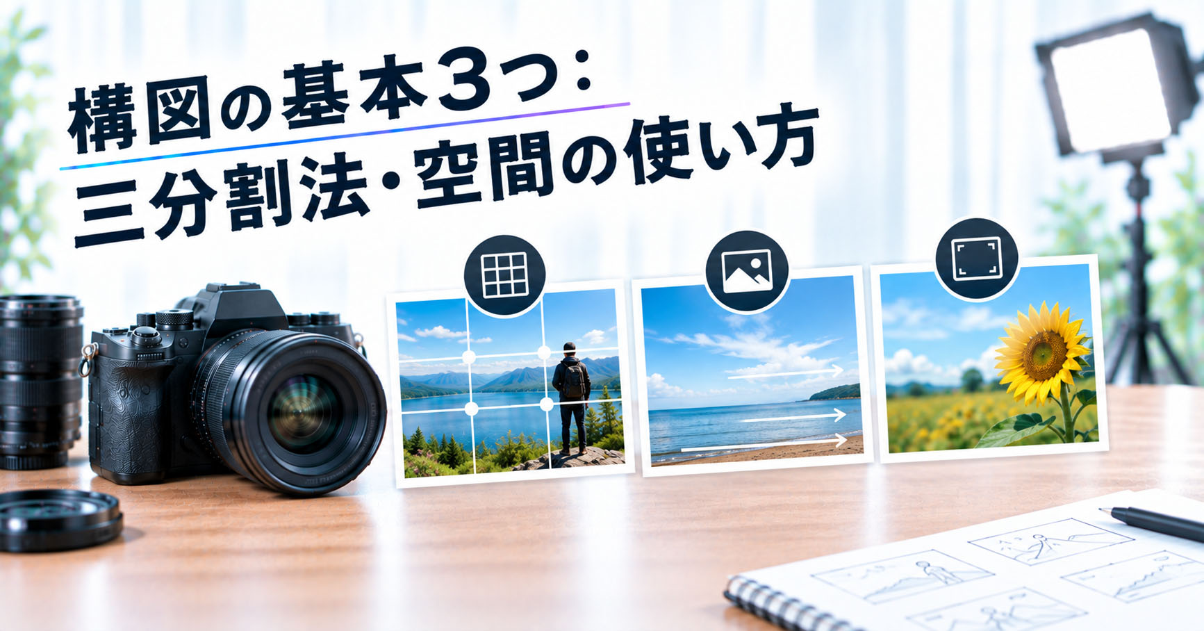 構図や空間の使い方についての画像
