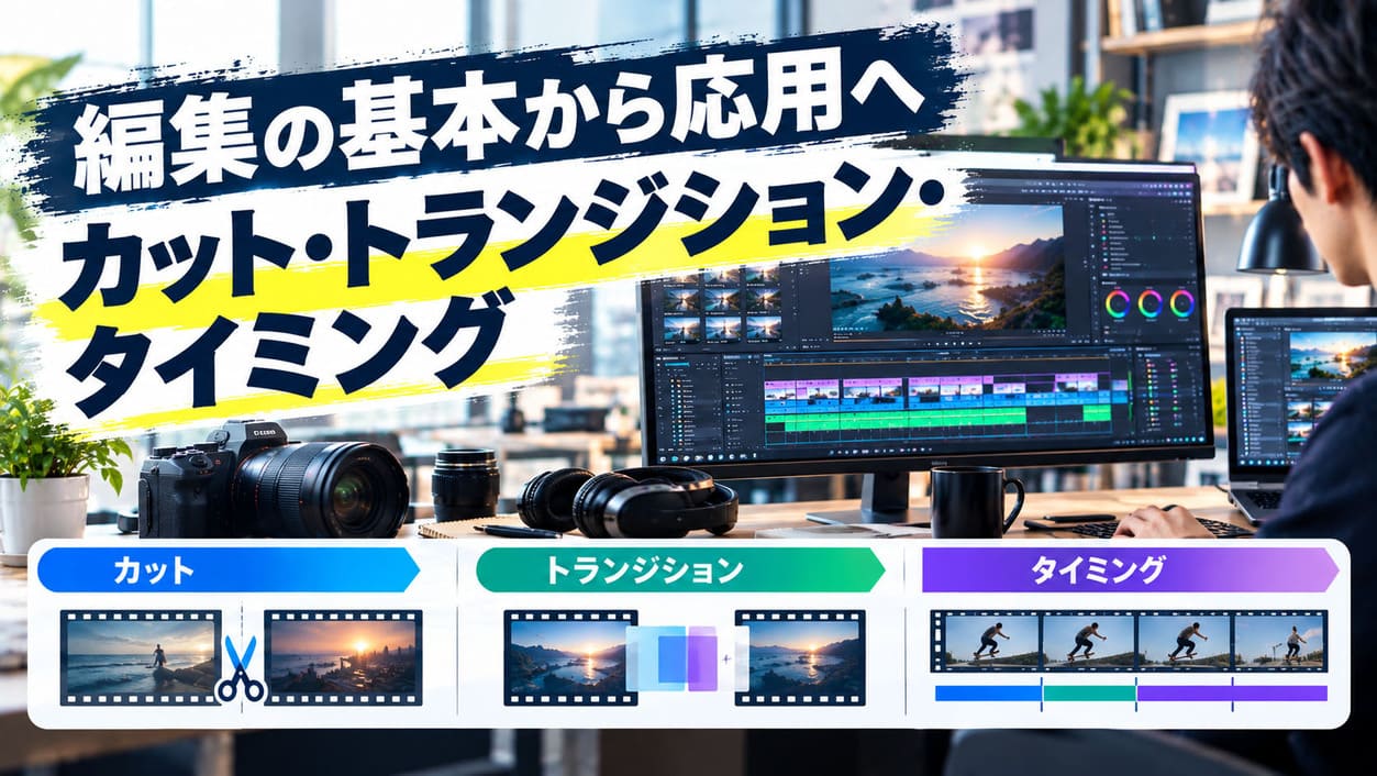 編集の基本から応用へ：カット・トランジション・タイミング