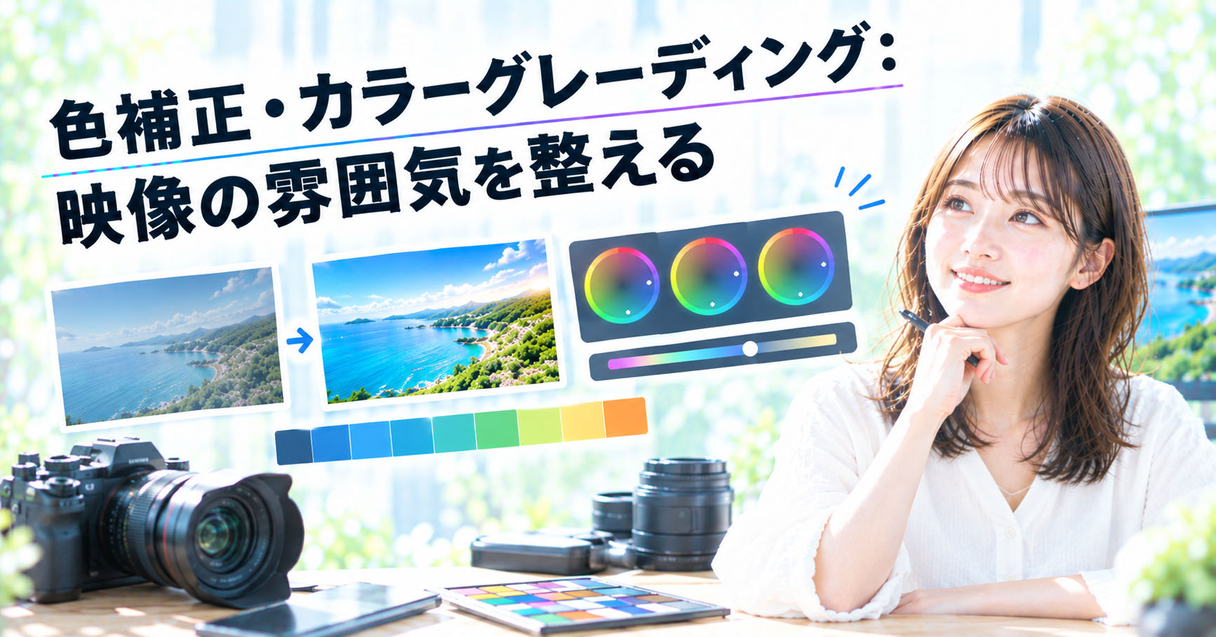 色補正・カラーグレーディング：映像の雰囲気を整える