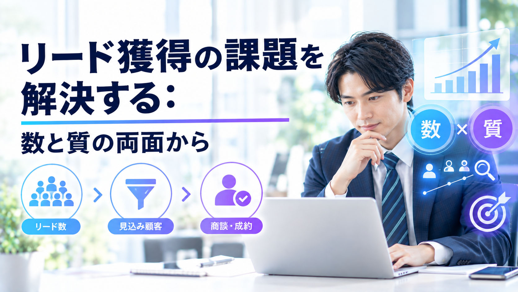 リード獲得の課題を解決する：数と質の両面から