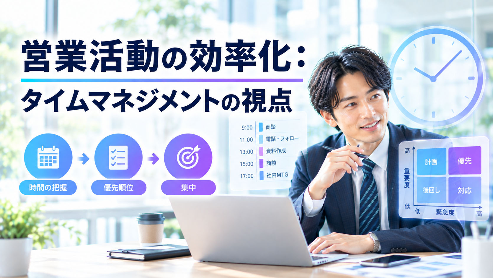 営業活動の効率化：タイムマネジメントの視点